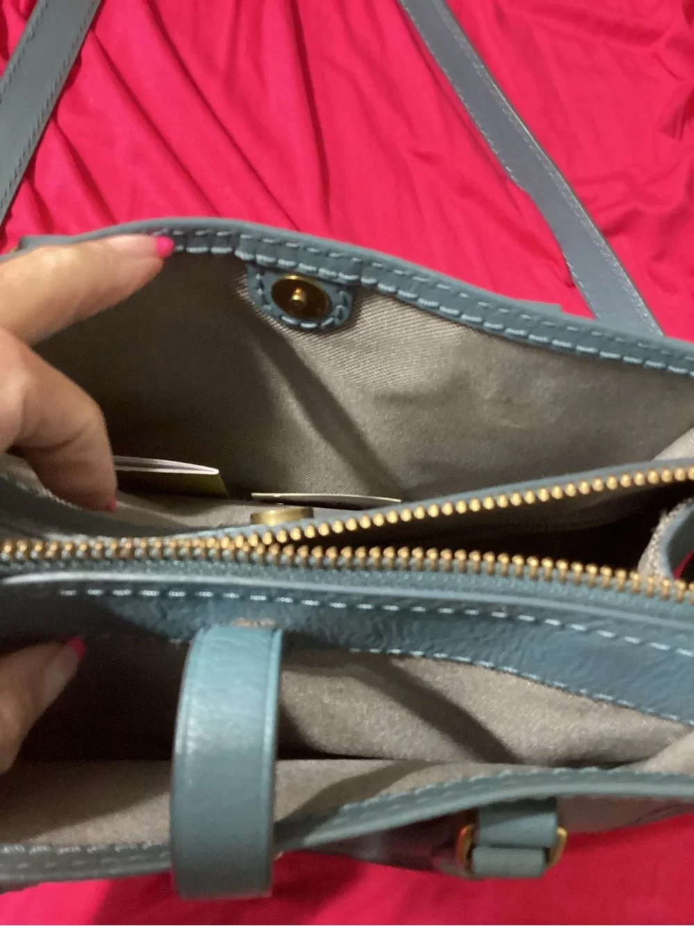 FOSSIL Classic Women's Satchel Handbag - Blue